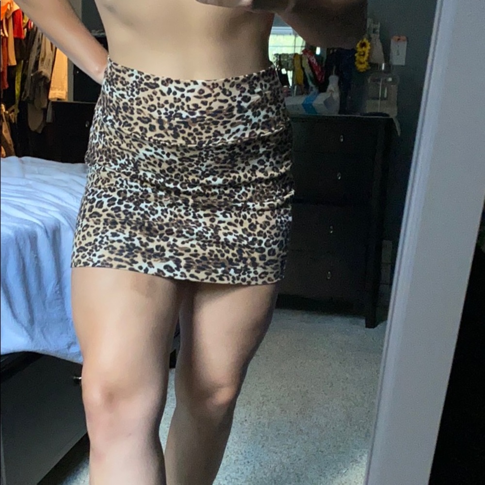 Cheetah Print Mini Skirt